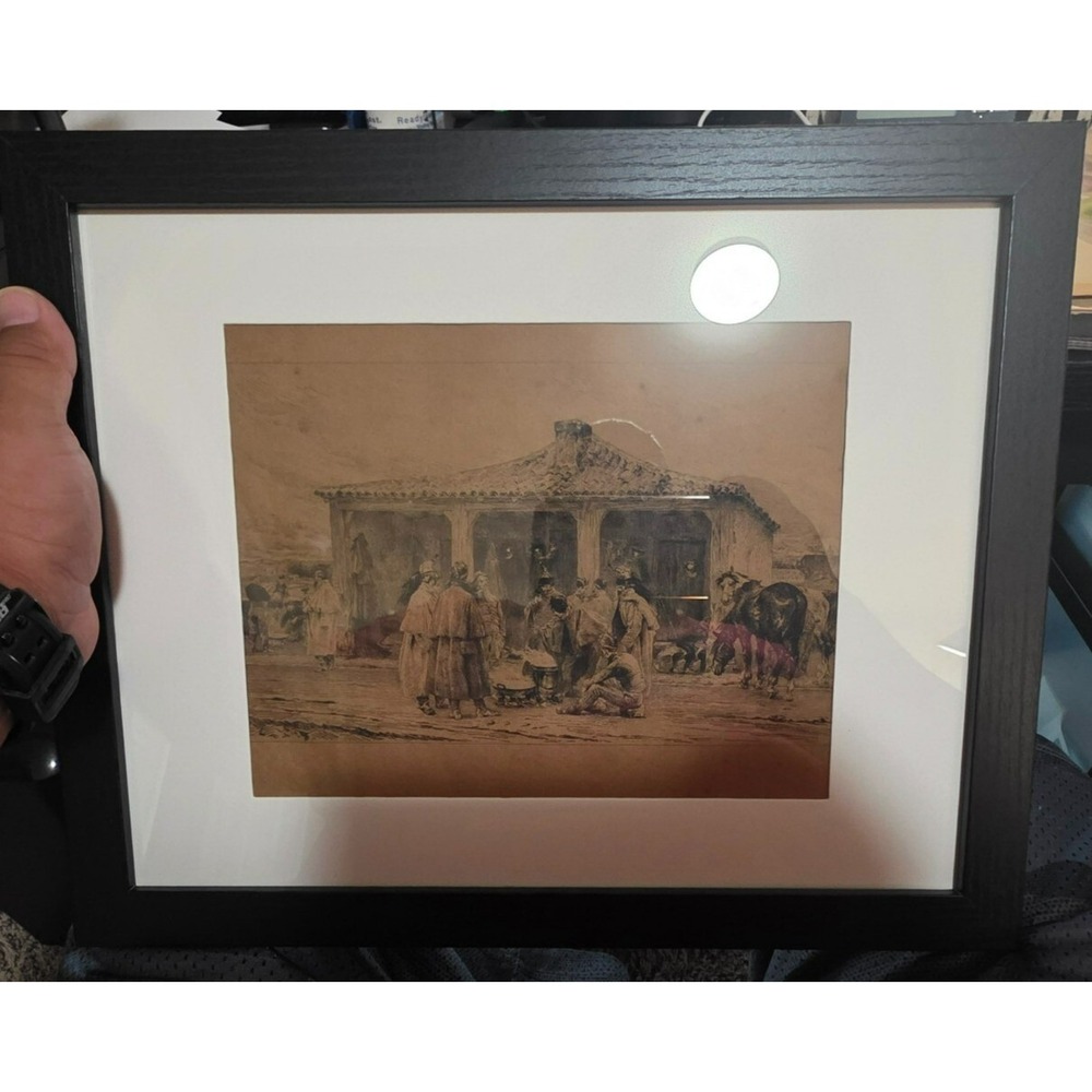 Alfred Cadart Antique Etching – Group of Soldiers – Modern Frame – 19th C. Art - Picture 3 of 4